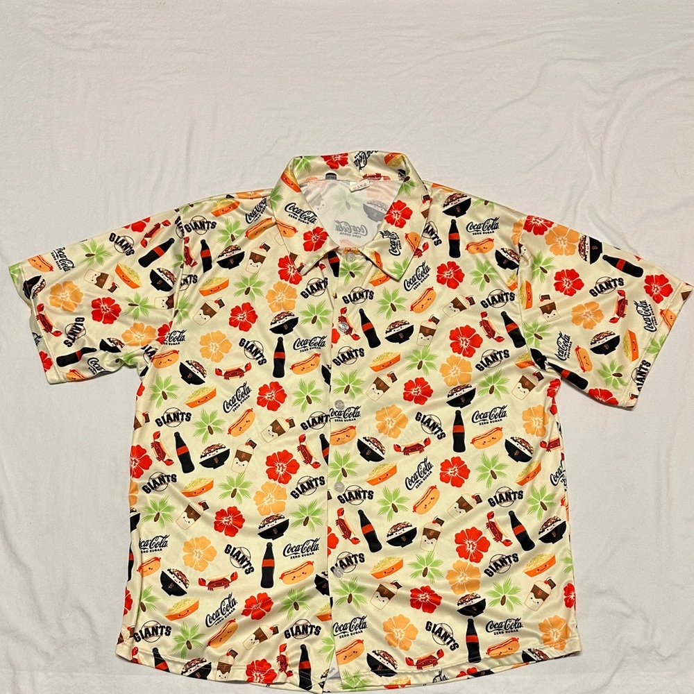 San Francisco (SF) Giants Coca Cola, Hawaii, Food Themed Men's XL Shirt